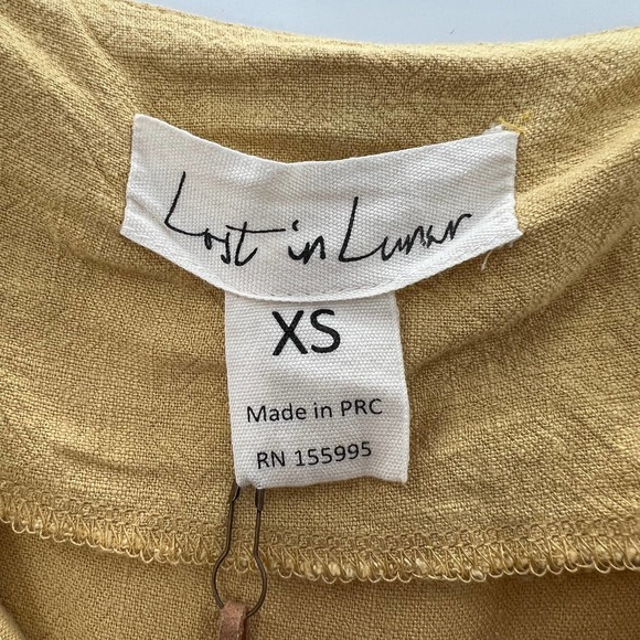 Lost in Lunar Yellow Mustard Stella Camisole Size XS NWT - Picture 2 of 5